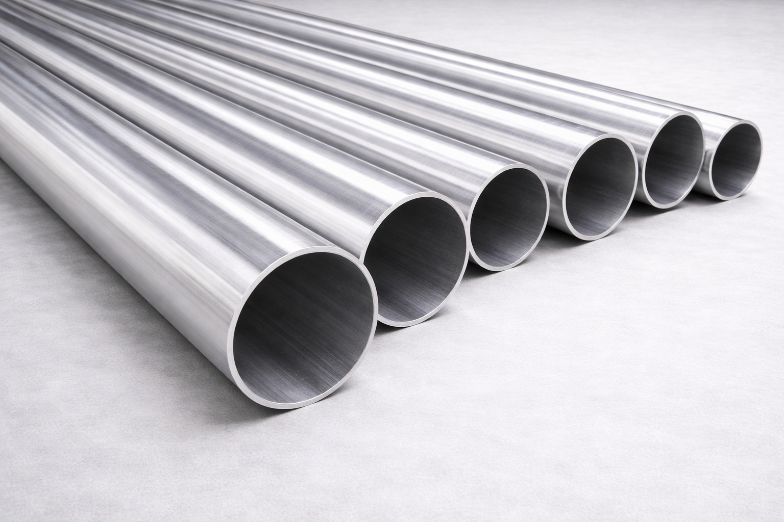 Smooth finish aluminium round industrial pipe by Overseas Aluminium Alloys